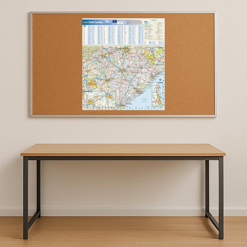 Globe Turner خريطة ولاية ساوث كارولينا الجدارية - 16.5" × 18.5" مغلفة، ملونة بالكامل، لمسة لامعة - Image 2
